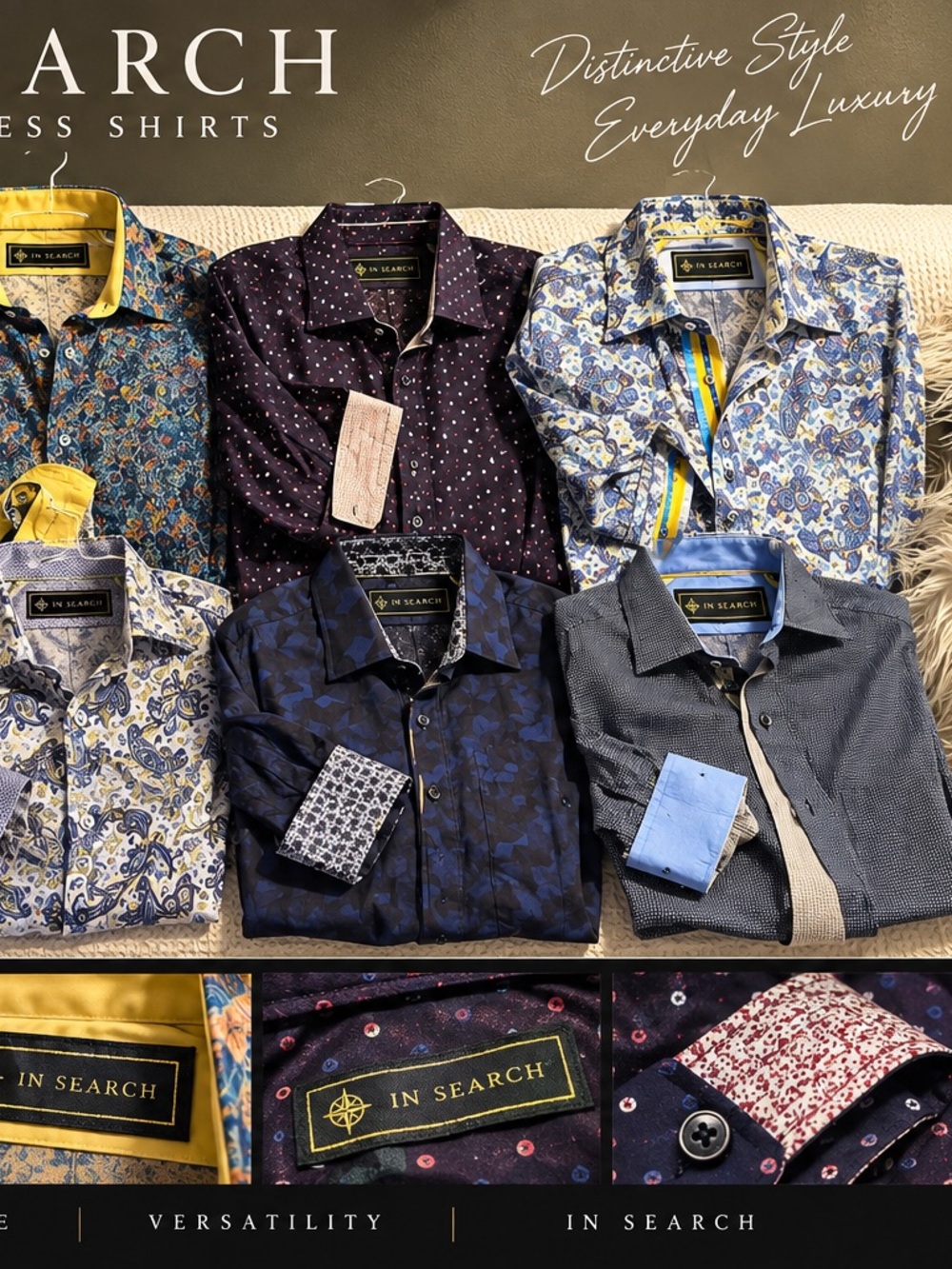 Men’s lot of 8 luxury dress shirts